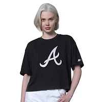T-shirt court noir pour femme des Braves d'Atlanta Holy Grail