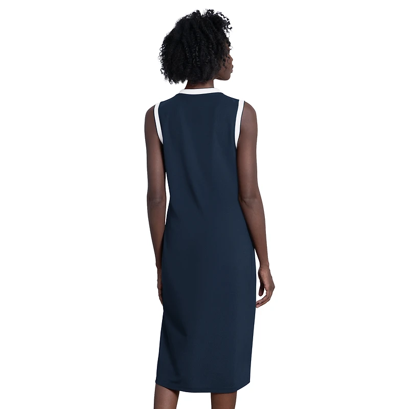 Robe longue sans manches Starter bleu marine Atlanta Braves Line Up pour femme