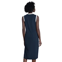 Robe longue sans manches Starter bleu marine Atlanta Braves Line Up pour femme