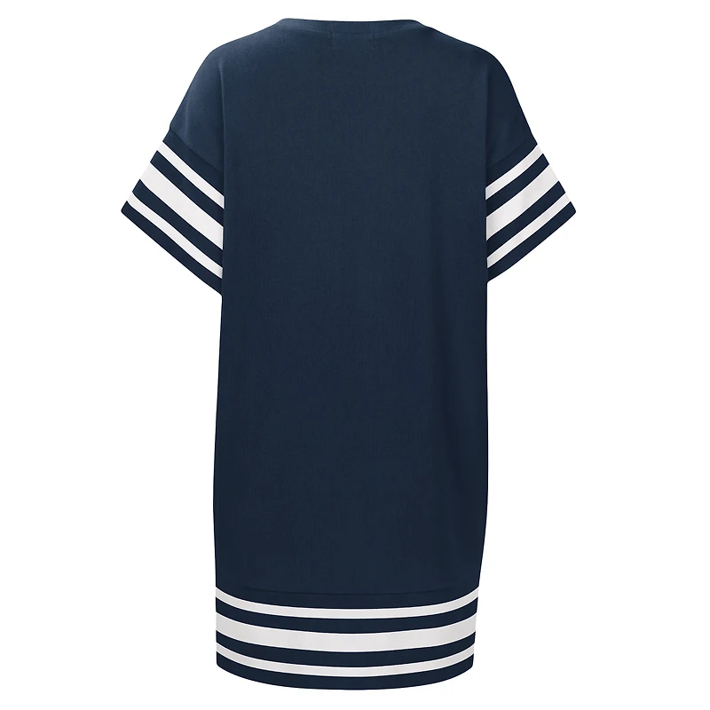 Women's Touch  Navy Atlanta Braves Cascade T-Shirt Dress