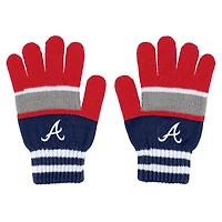Women's WEAR by Erin Andrews Atlanta Braves Stripe Glove & Scarf Set