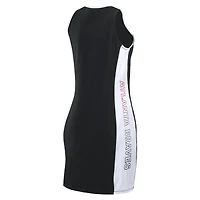 WEAR by Erin Andrews Robe noire sans manches à blocs de couleurs des Braves d'Atlanta pour femmes