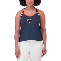 Débardeur à bretelles croisées WEAR by Erin Andrews pour femmes, bleu marine, Atlanta Braves
