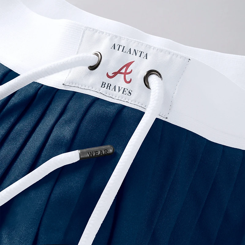 Jupe-short plissée marine Atlanta Braves de la marque WEAR by Erin Andrews pour femme