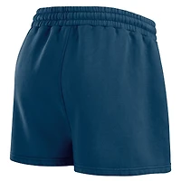 Women's WEAR by Erin Andrews  Navy Atlanta Braves Washed Fleece Sweatshirt & Shorts Lounge Set