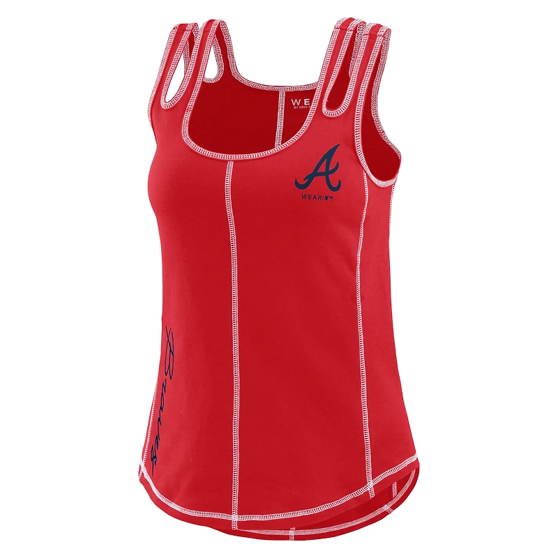 Débardeur rouge WEAR by Erin Andrews des Braves d'Atlanta pour femmes