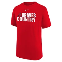 T-shirt Nike rouge Atlanta Braves Performance Local Legend pour jeunes