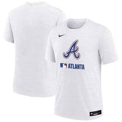 T-shirt Nike blanc Atlanta Braves Authentic Collection City Connect Velocity Performance pour jeunes
