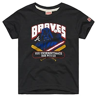 T-shirt hommage jeunesse anthracite Atlanta Braves Star Wars x MLB Côté obscur