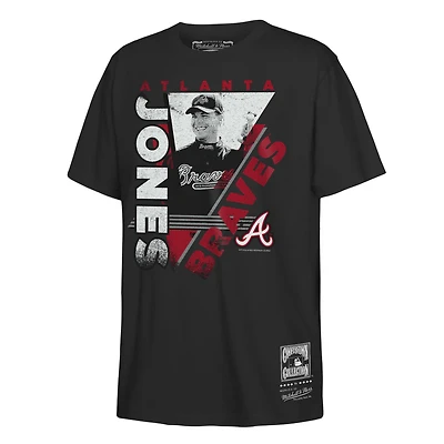 T-shirt graphique Mitchell & Ness Chipper Jones noir des Braves d'Atlanta, style « the Zone », pour jeunes