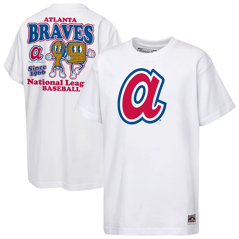 Youth Mitchell & Ness  White Atlanta Braves Cooperstown Concession T-Shirt