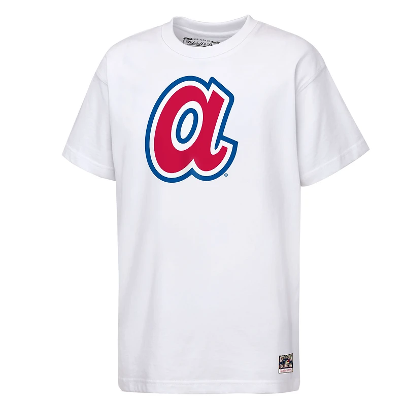 Youth Mitchell & Ness  White Atlanta Braves Cooperstown Concession T-Shirt