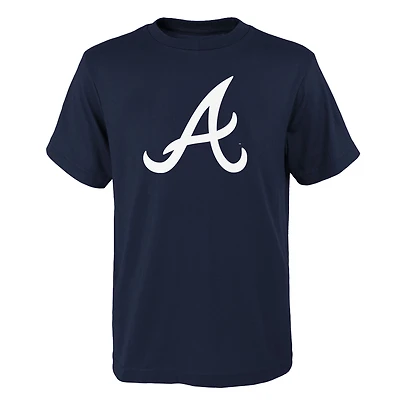 T-shirt bleu marine Atlanta Braves Logo Primary Team pour jeune