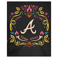 Youth New Era Black Atlanta Braves Día de los Muertos T-Shirt