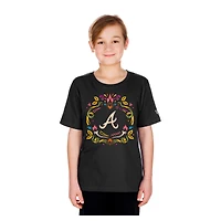 T-shirt noir Atlanta Braves Día de los Muertos pour jeunes New Era