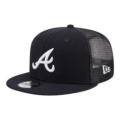 Casquette trucker snapback New Era bleu marine Atlanta Braves 9FIFTY pour jeunes