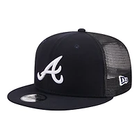Casquette trucker snapback New Era bleu marine Atlanta Braves 9FIFTY pour jeunes