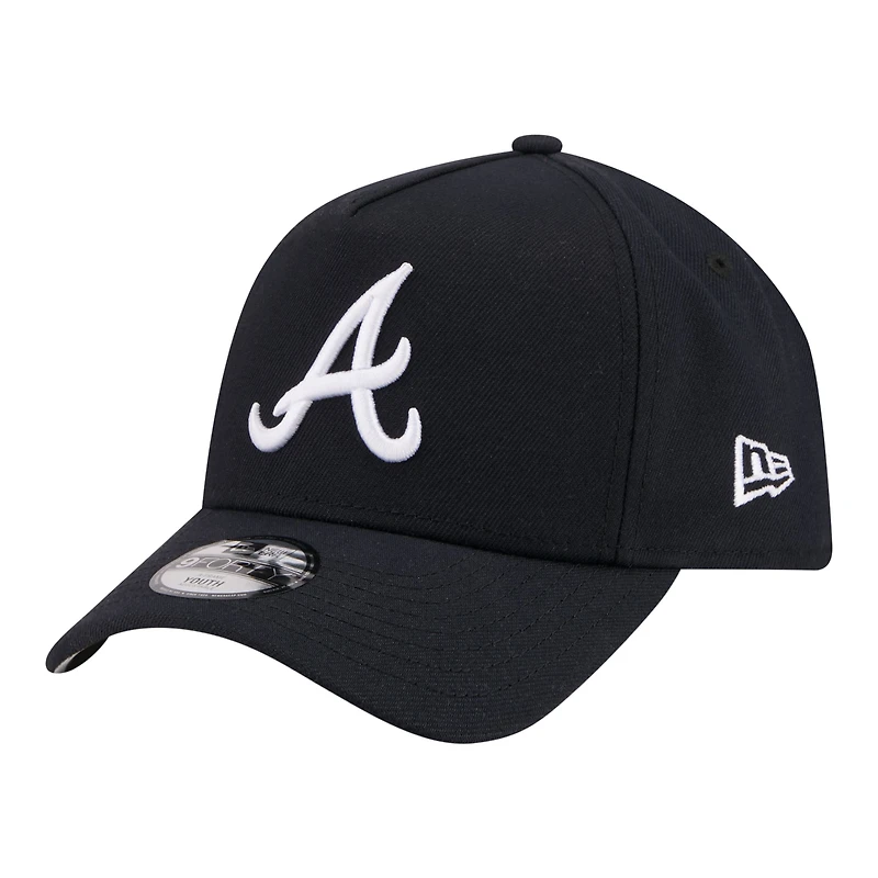 Casquette ajustable New Era Atlanta Braves 9FORTY bleu marine pour jeunes