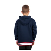 Sweat à capuche New Era bleu marine Atlanta Braves pour jeunes