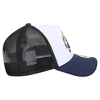 Youth New Era White/Navy Atlanta Braves Food A-Frame 9FORTY Trucker Adjustable Hat