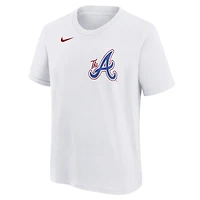 T-shirt Nike Austin Riley blanc pour jeune Atlanta Braves Fuse City Connect avec nom et numéro
