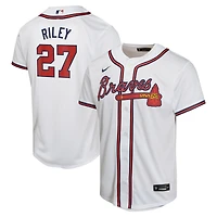 Maillot Nike Austin Riley pour jeune joueur des Braves d'Atlanta, blanc