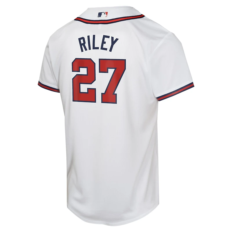 Youth Nike Austin Riley White Atlanta Braves Home Game Player Jersey