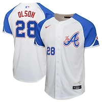 Youth Nike Matt Olson White Atlanta Braves City Connect Limited Player Jersey