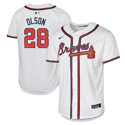 Youth Nike Matt Olson White Atlanta Braves Home Limited Player Jersey