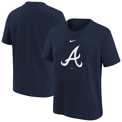 Youth Nike  Navy Atlanta Braves Large Logo T-Shirt