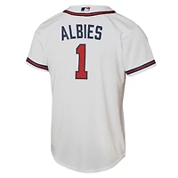 Youth Nike Ozzie Albies White Atlanta Braves Home Replica Player Jersey