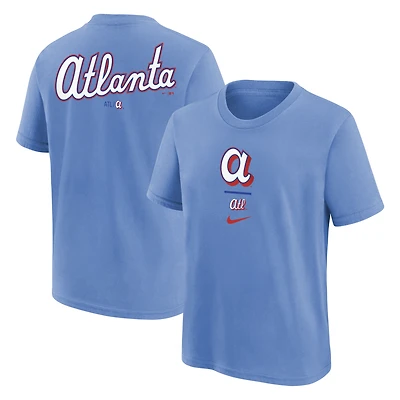 T-shirt Nike City Connect bleu poudré pour jeunes, Atlanta Braves 2026