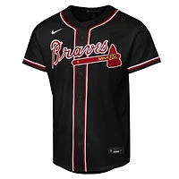Youth Nike Ronald Acuña Jr. Black Atlanta Braves Fashion Replica Player Jersey