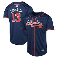 Maillot Nike Ronald Acuña Jr. pour joueur alternatif des Braves d'Atlanta, bleu marine, limité