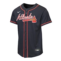 Youth Nike Ronald Acuña Jr. Navy Atlanta Braves Alternate Replica Jersey