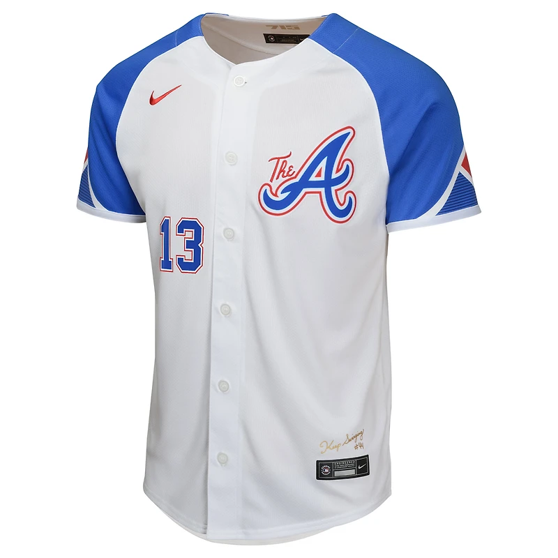 Youth Nike Ronald Acuña Jr. White Atlanta Braves City Connect Limited Player Jersey