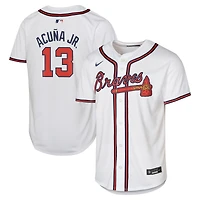 Maillot de joueur Nike Ronald Acuña Jr. blanc Atlanta Braves Home Limited pour jeune