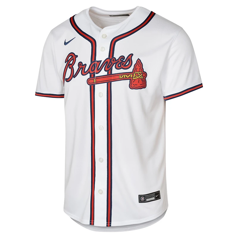 Maillot de joueur Nike Ronald Acuña Jr. blanc Atlanta Braves Home Limited pour jeune