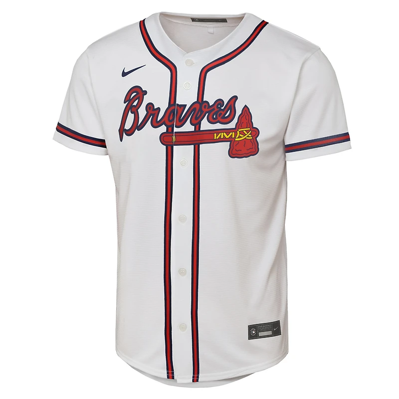 Maillot de joueur Nike Ronald Acuna Jr. blanc Atlanta Braves Home Replica 2.0 pour jeune