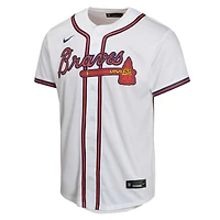 Maillot de match à domicile Nike blanc des Braves d'Atlanta pour jeunes