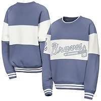 Youth Outerstuff  Blue Atlanta Braves Ultimate Pastels On Base Sweatshirt