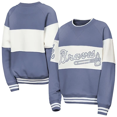 Sweat-shirt Youth Outerstuff Blue Atlanta Braves Ultimate Pastels On Base