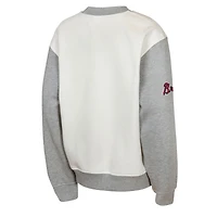 Youth Outerstuff  Cream/Gray Atlanta Braves Big League Power Hit Fleece Sweatshirt