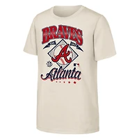 T-shirt Youth Outerstuff Natural Atlanta Braves Triple Hit