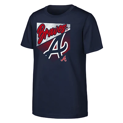 Youth Outerstuff  Navy Atlanta Braves Prime Plate T-Shirt