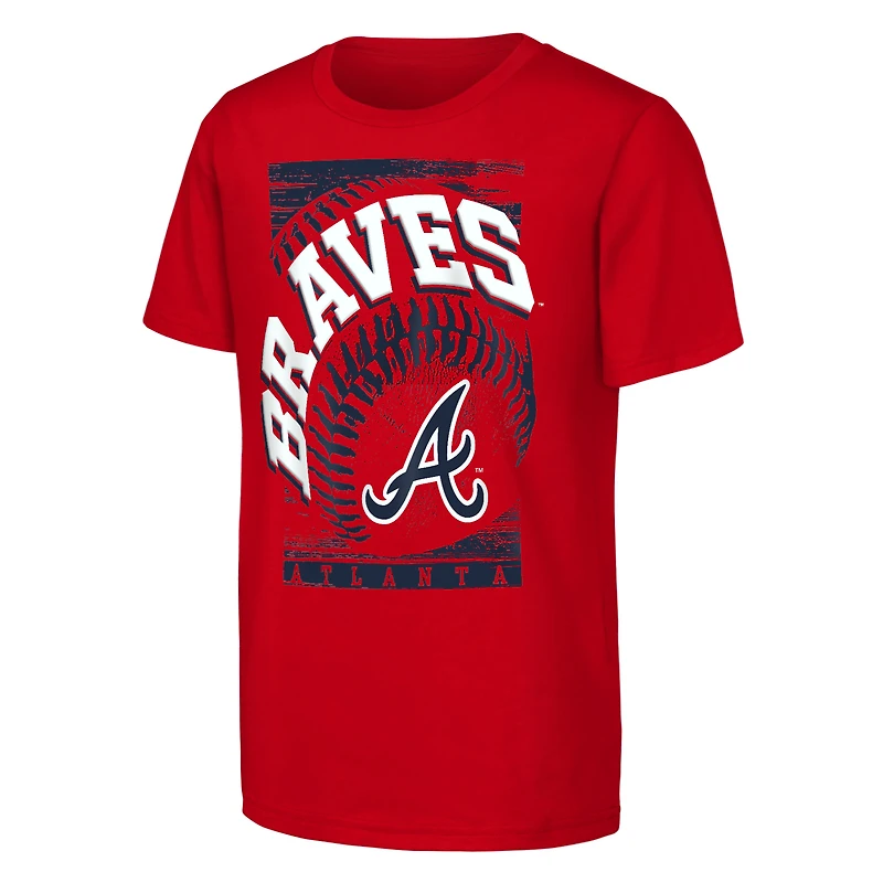 Youth Outerstuff Red Atlanta Braves Speed Pitch T-Shirt