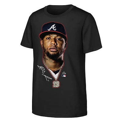 Youth Outerstuff Ronald Acuña Jr. Black Atlanta Braves Headliner T-Shirt