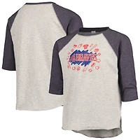 T-shirt raglan à manches 3/4 pour jeunes, doux comme un raisin, gris chin