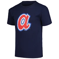 T-shirt de la collection Cooperstown des Atlanta Braves, doux comme un raisin, bleu marine, pour jeunes
