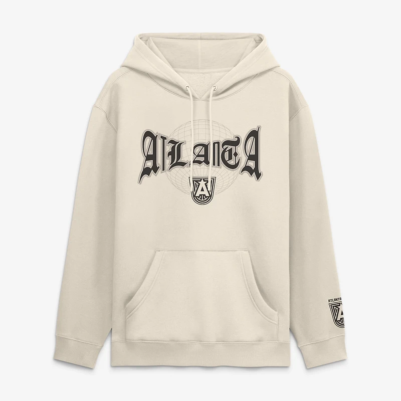 Men's Fanatics  Cream Atlanta Dream Legacy Fleece Pullover Hoodie